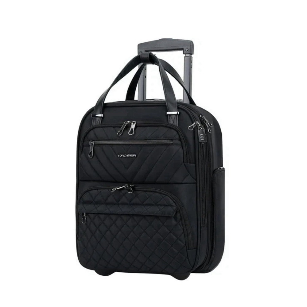 KROSER Carry On Underseat Multi-functional, 16-inch Lightweight Suitcase